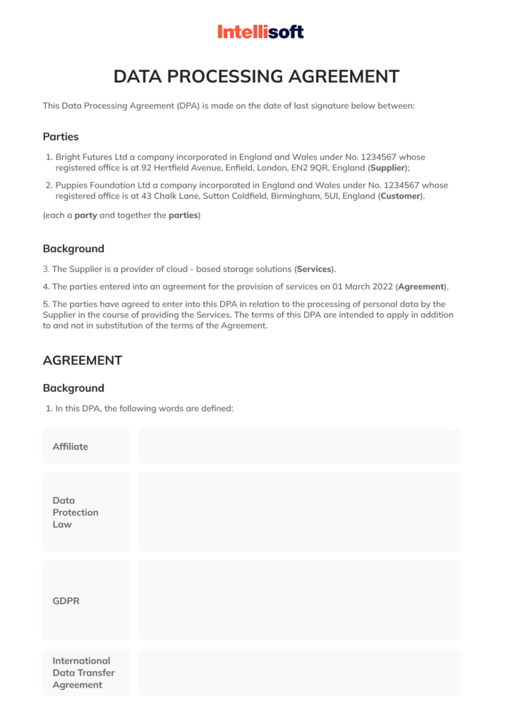 Data Processing Agreement (DPA) In A Nutshell Complete Guide