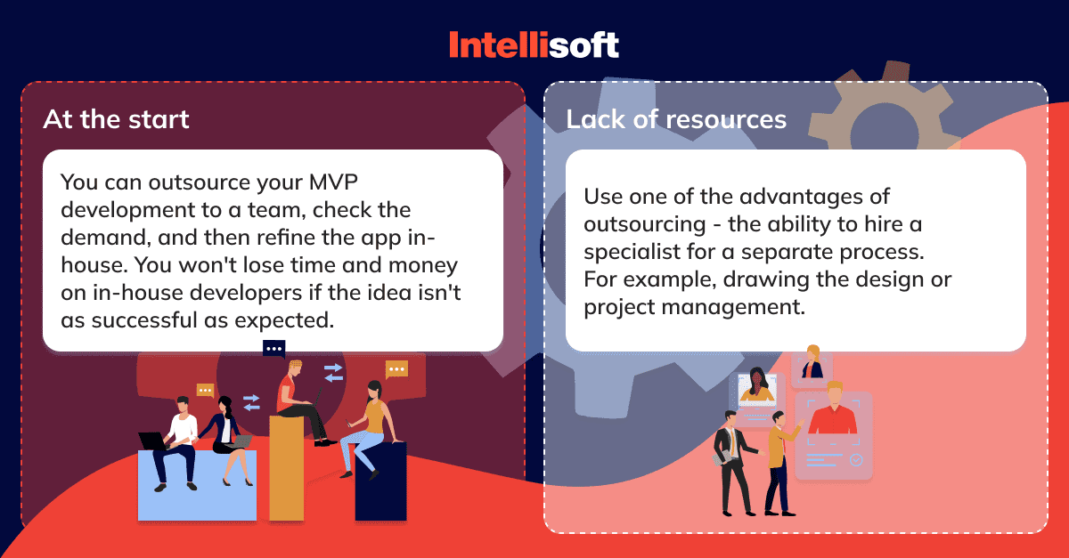 You can even outsource your minimum viable product to an outsourcing provider. 
