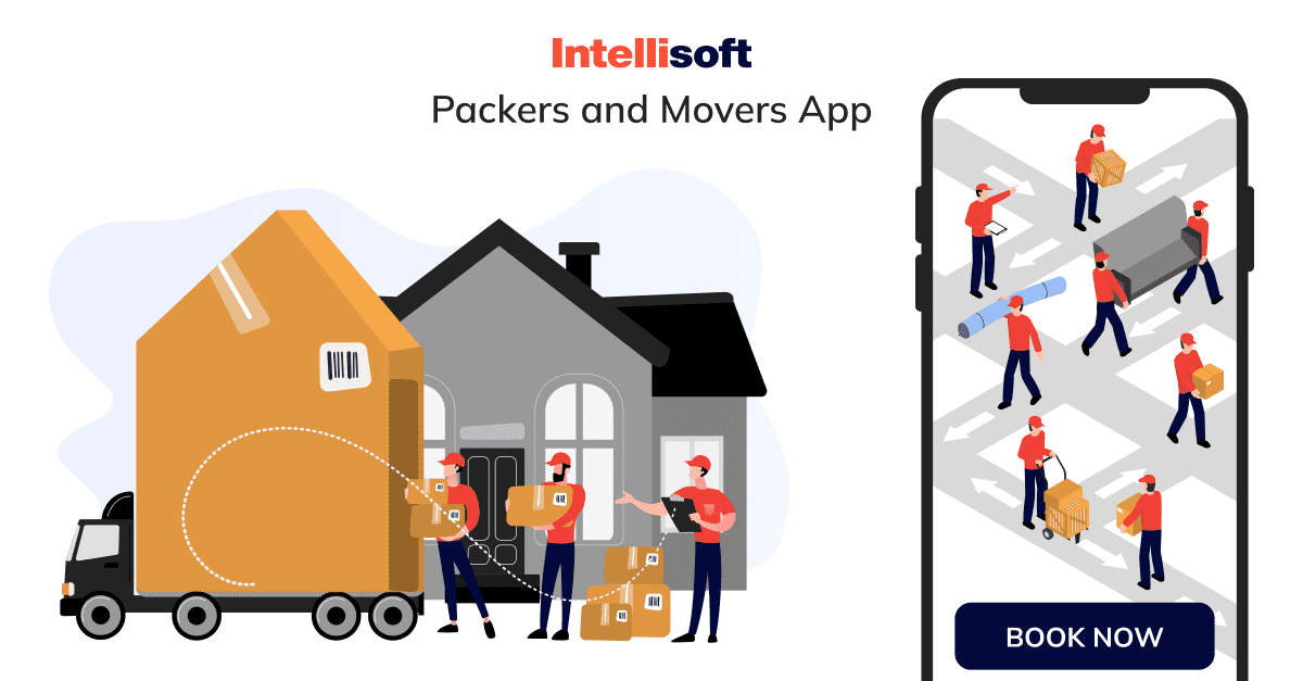 Packers and movers app concept
