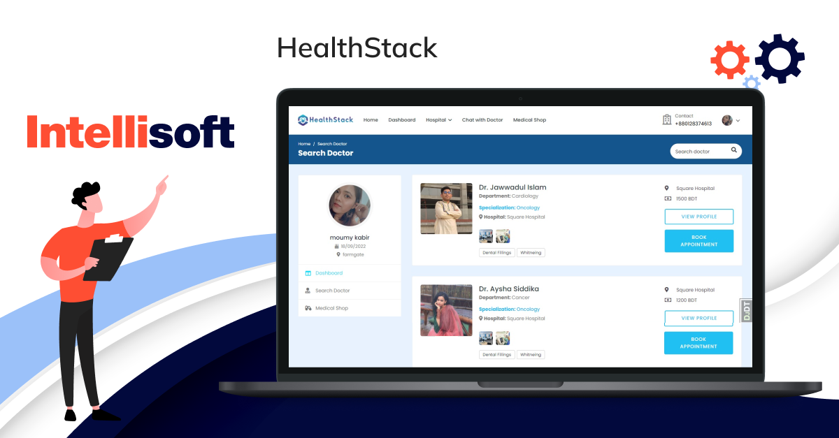 HealthStack user interface