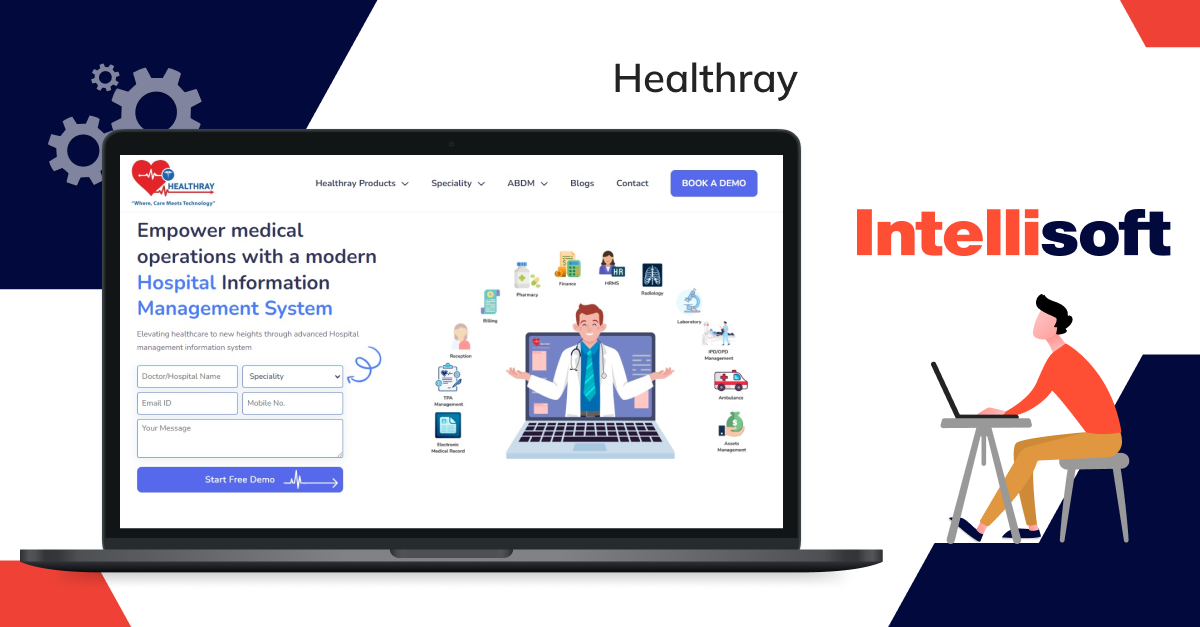 Healthray website interface