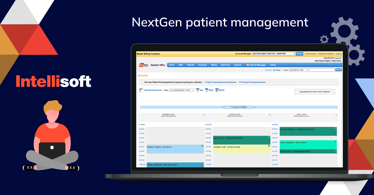 NextGen patient management user interface