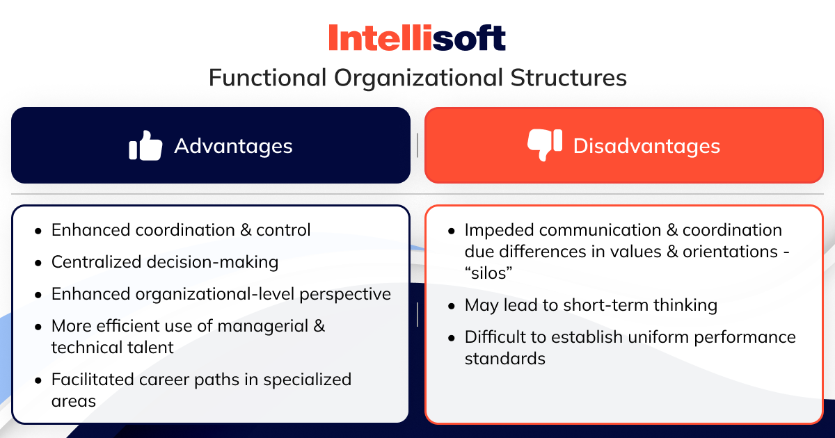 Team organizational structure advantages and disadvantages